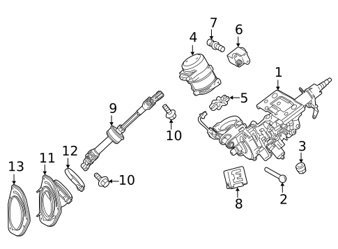 Steering Column Assembly for 2018 Lexus RX450hL #0