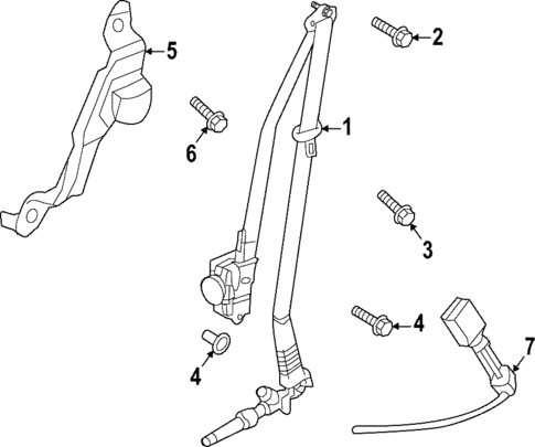 Seat Belt for 2023 Mazda CX-50 #0