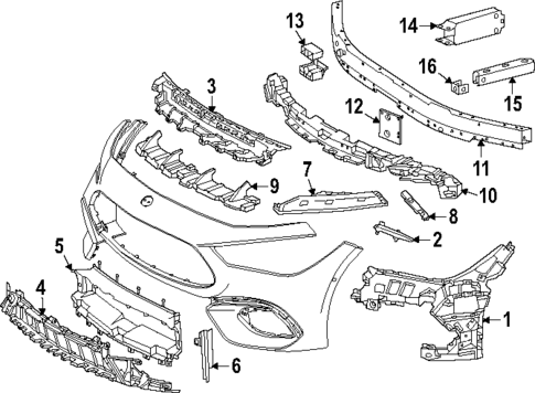 Bumper & Components - Front for 2025 Mercedes-Benz CLE 300 #3