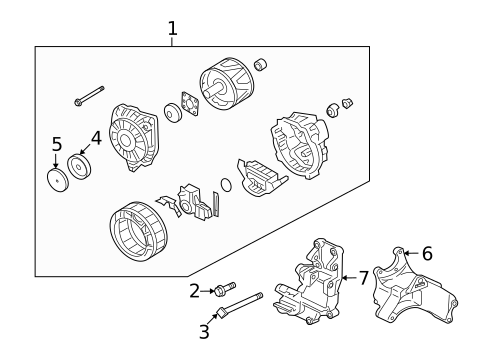 Alternator for 2012 Mitsubishi Lancer #1