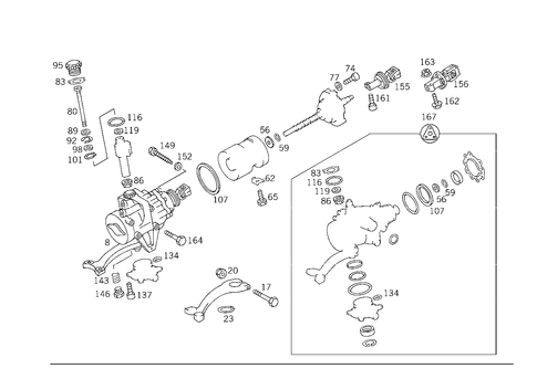 Steering Gear for 1993 Mercedes-Benz 600SEL #1