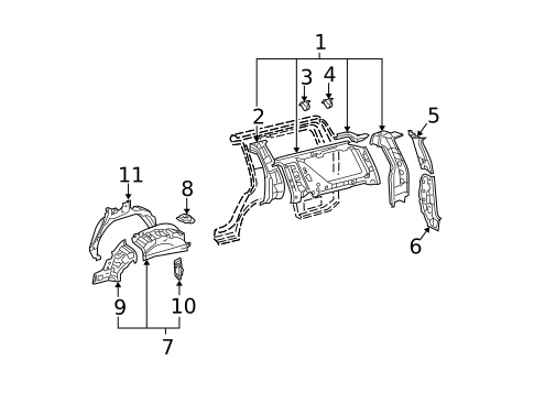 Inner Structure for 2009 Toyota 4Runner #0