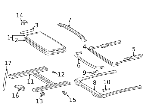 Sunroof for 2000 Toyota Camry #1