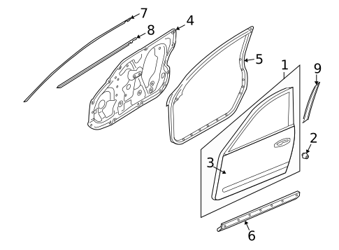 Exterior Trim - Front Door for 2010 INFINITI G37 #0
