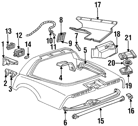 Interior Trim for 1992 Chevrolet Corvette #0