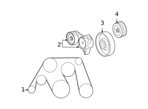 Belts & Pulleys for 2009 Lexus LS460 #0