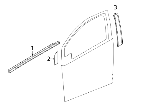 Exterior Trim - Front Door for 2013 Chevrolet Spark #0