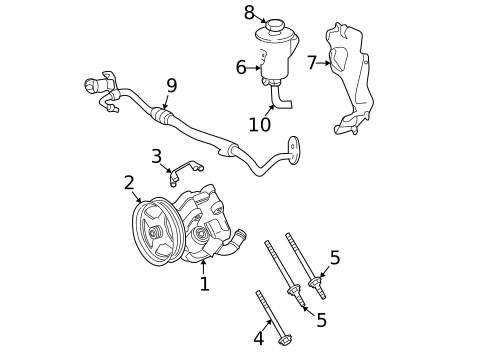 Pump & Hoses for 2005 Mercury Mountaineer #0