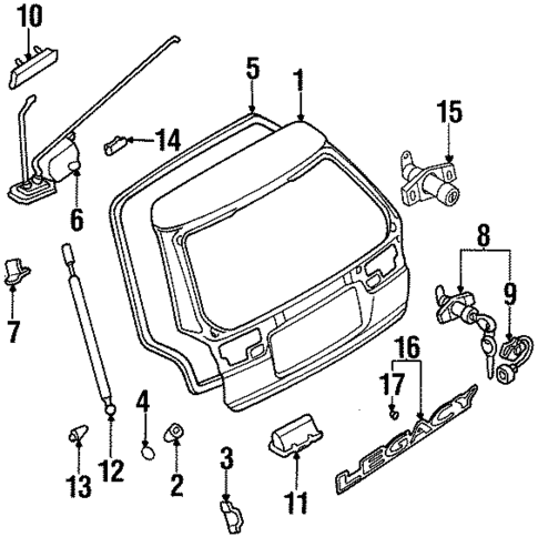 Trunk for 1995 Subaru Legacy #1