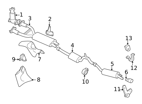 Exhaust Components for 2001 Jaguar XJ8 #0