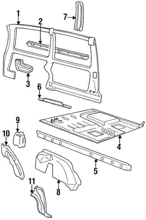 Inner Components for 1990 Oldsmobile Silhouette #1