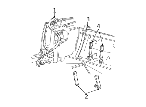 Front Seat Belts for 2004 Ford Mustang #0