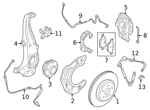 Brake Components for 2015 BMW 640i xDrive Gran Coupe #1