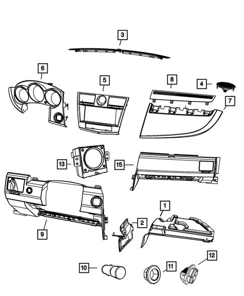 Instrument Panel for 2008 Chrysler Sebring #1