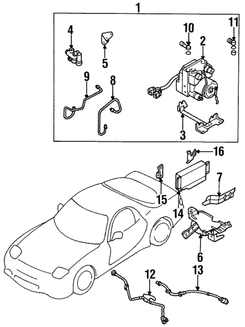 Anti-Lock Brakes for 1995 Mazda RX-7 #2