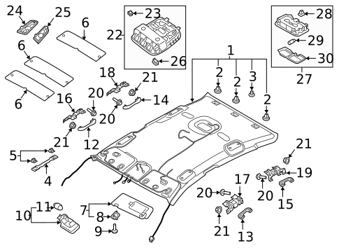 Interior Trim - Roof for 2017 Kia Optima #1