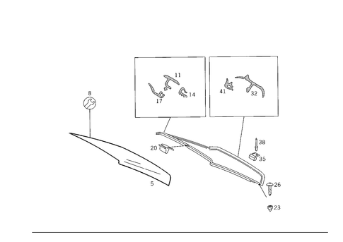 Rear Window for 1993 Mercedes-Benz 500E #0