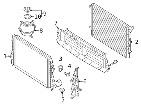 Radiator & Components for 2015 Volkswagen Jetta #0