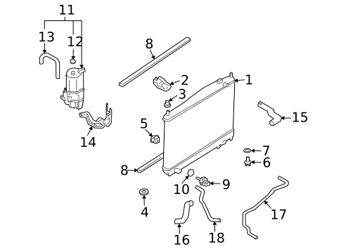 Radiator & Components for 2003 INFINITI M45 #0