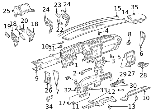 Instrument Panel for 2004 Pontiac Montana #0
