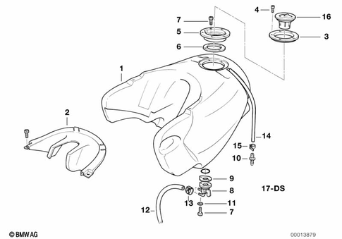 Fuel Container with Filler Pipe for 1997 BMW-Motorrad F 650 ST #1