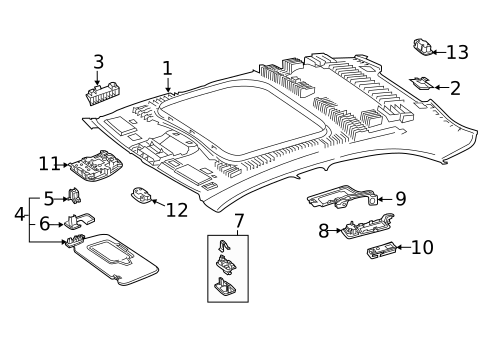 Interior Trim - Roof for 2021 Mercedes-Benz GLA 35 AMG® #3