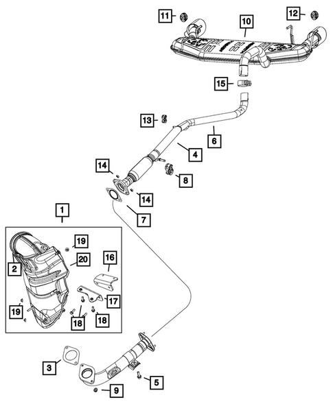 Exhaust System for 2016 Fiat 500 #1
