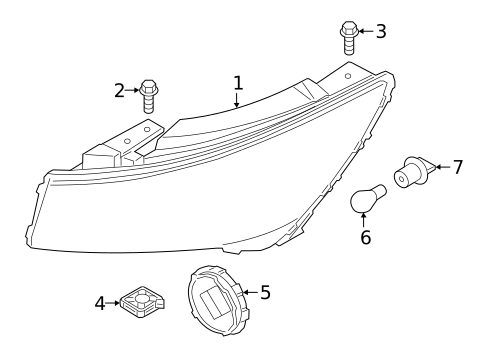 Headlamp Components for 2020 Kia Sedona #1