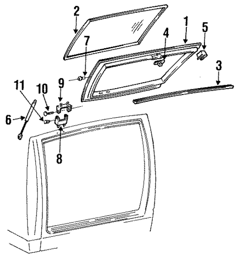 Gate & Hardware for 1995 GMC Yukon #2