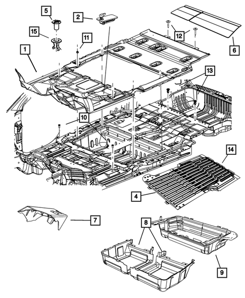 Carpets, Floor Mats, Load Floor and Silencers for 2009 Chrysler Town & Country #0