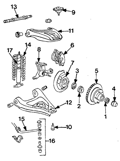 Front Suspension for 1989 Oldsmobile Custom Cruiser #0
