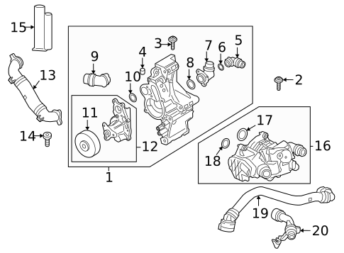 Water Pump for 2021 BMW Z4 #0