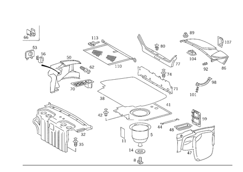 Luggage Compartment Covering for 1984 Mercedes-Benz 500 SEC #1