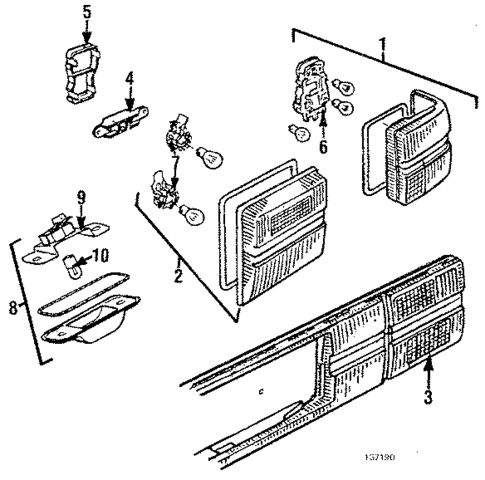 Rear Lamps for 1988 Audi 5000 #0