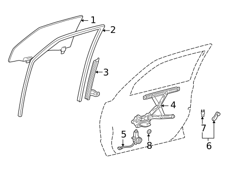 Front Door for 2003 Toyota Matrix #1