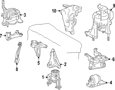 Engine & Trans Mounting for 2023 Lexus RX350 #1