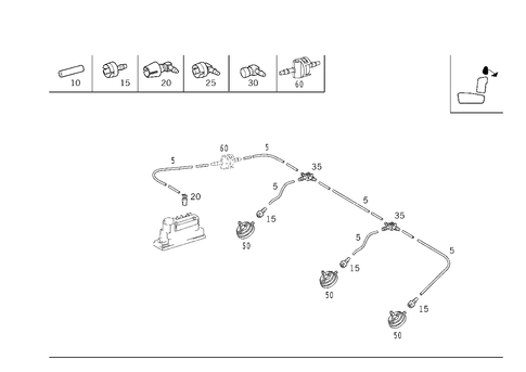 Rear Headrest Adjustment for 1999 Mercedes-Benz E430 #1