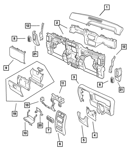 Instrument Panel for 2001 Jeep Cherokee #1