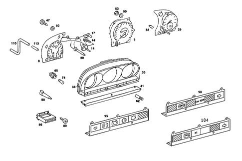 Instrument Cluster for 1988 Mercedes-Benz 560SL #0