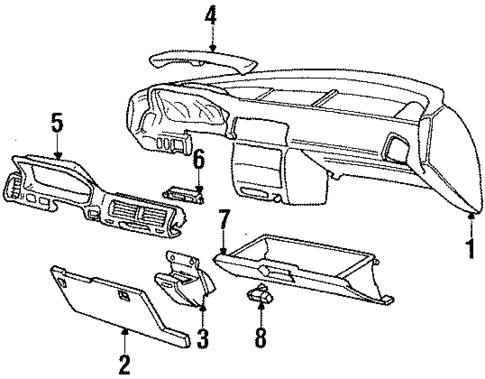 Instrument Panel for 1990 Honda Civic #0