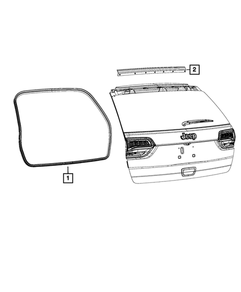 Weatherstrips and Seals for 2014 Jeep Grand Cherokee #2