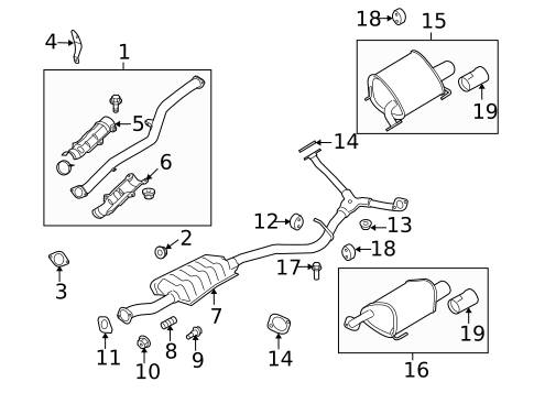Exhaust Components for 2012 Subaru Legacy #1