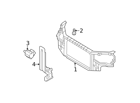 Radiator Support for 2014 Kia Optima #1