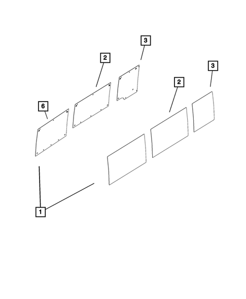 Glass and Interior Rear View Mirror for 2018 Ram ProMaster 1500 #2