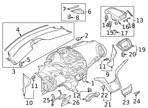 Instrument Panel Components for 2014 Ford C-Max #1