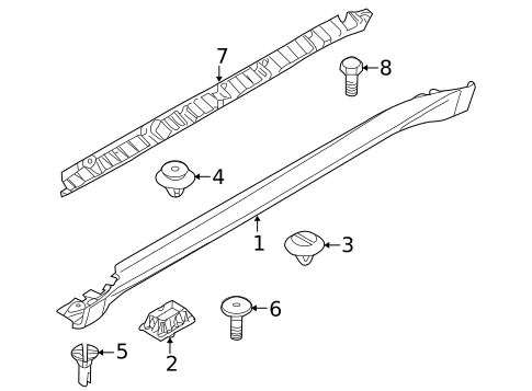 Exterior Trim - Pillars for 2011 BMW X6 #1