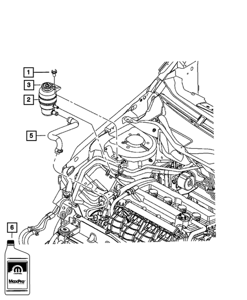 Power Steering Pump and Reservoir for 2010 Jeep Patriot #1