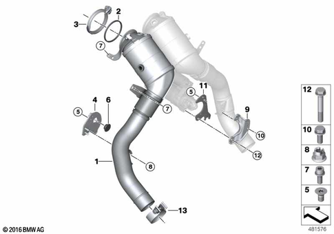 Catalytic Converter / Front Silencer for 2019 BMW X6 M50iX #0