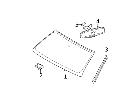 Glass - Windshield for 2001 Chevrolet Tahoe #0