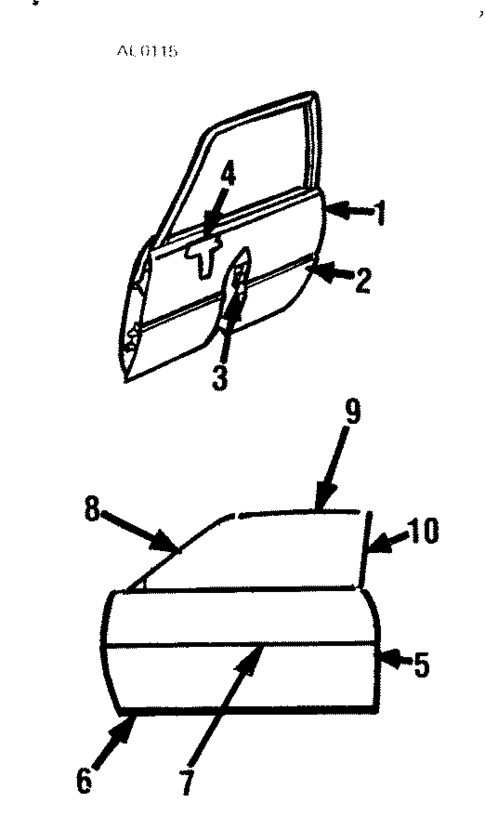 Door & Components for 1985 Buick Skylark #0